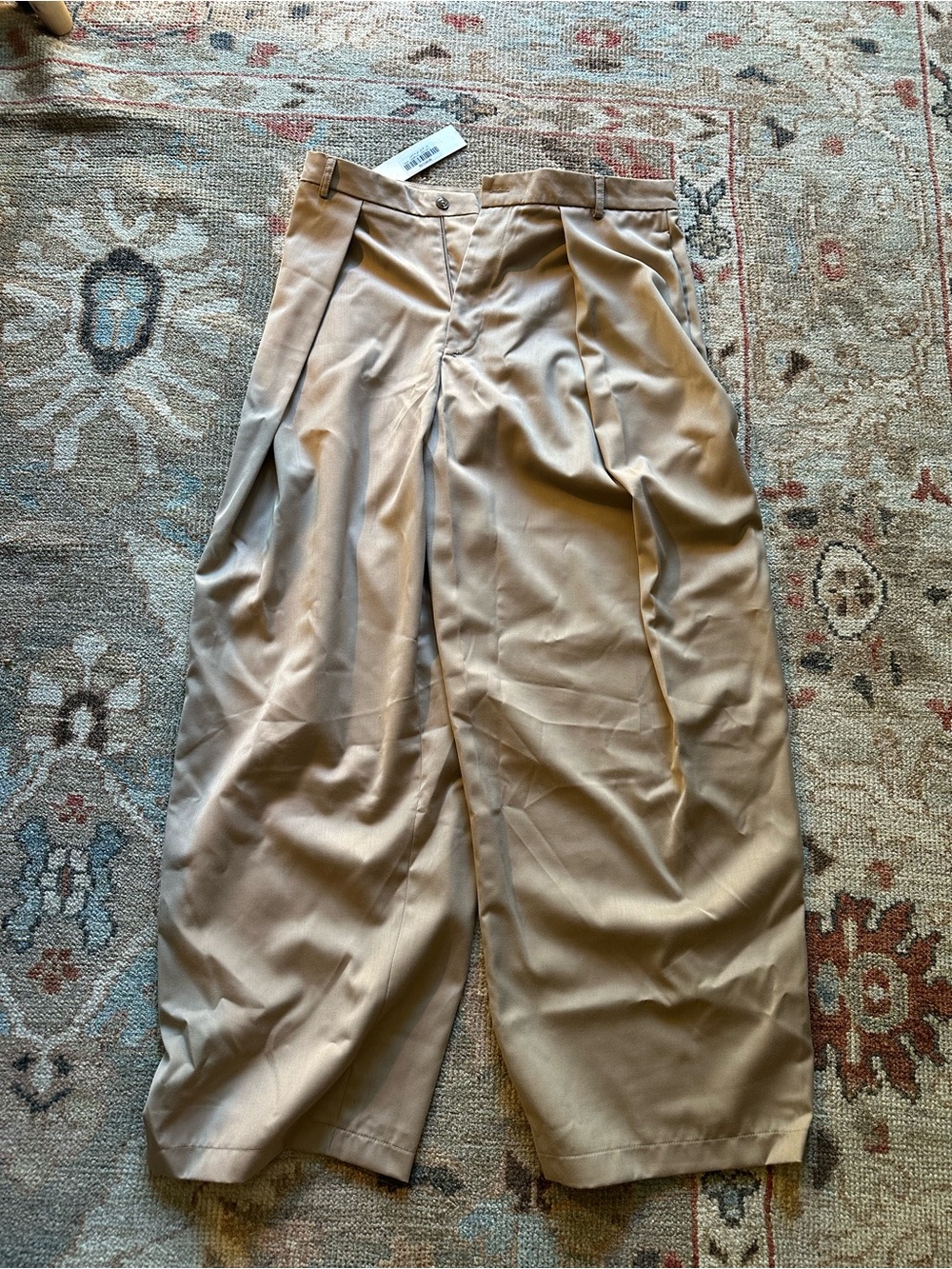 Limited edition Classic Pleated Men's Pants in Khaki